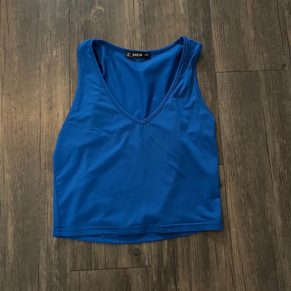 Shein Cropped Blue Tank